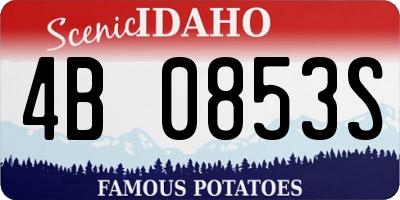 ID license plate 4B0853S