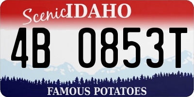 ID license plate 4B0853T