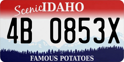 ID license plate 4B0853X