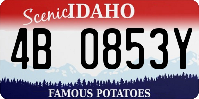 ID license plate 4B0853Y
