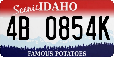 ID license plate 4B0854K