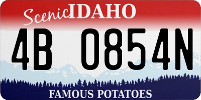 ID license plate 4B0854N