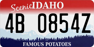 ID license plate 4B0854Z