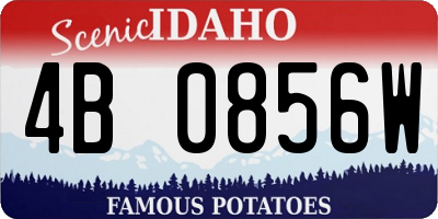 ID license plate 4B0856W
