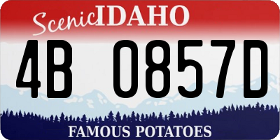 ID license plate 4B0857D