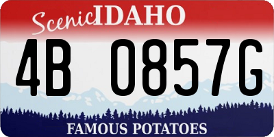 ID license plate 4B0857G