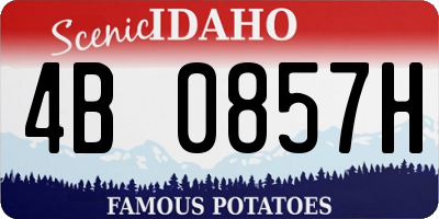 ID license plate 4B0857H