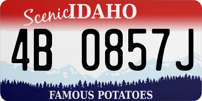 ID license plate 4B0857J