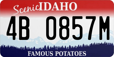 ID license plate 4B0857M