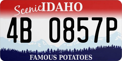 ID license plate 4B0857P