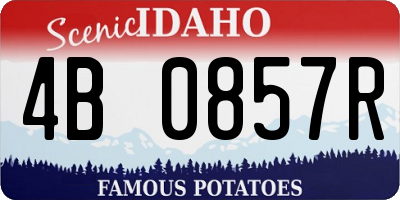 ID license plate 4B0857R