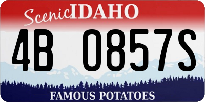 ID license plate 4B0857S