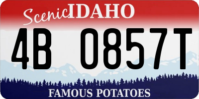 ID license plate 4B0857T
