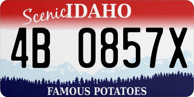 ID license plate 4B0857X