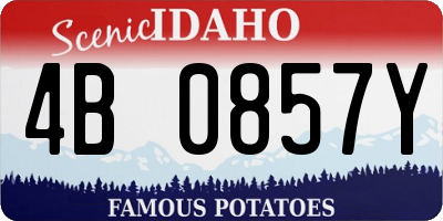 ID license plate 4B0857Y