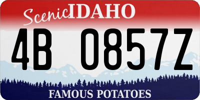 ID license plate 4B0857Z