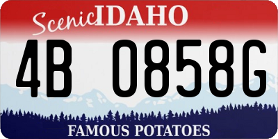 ID license plate 4B0858G