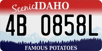 ID license plate 4B0858L