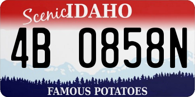 ID license plate 4B0858N