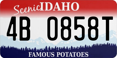 ID license plate 4B0858T