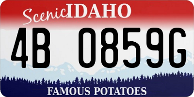ID license plate 4B0859G