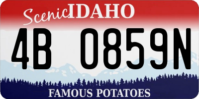 ID license plate 4B0859N