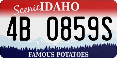 ID license plate 4B0859S