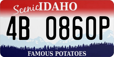 ID license plate 4B0860P