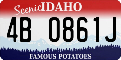 ID license plate 4B0861J