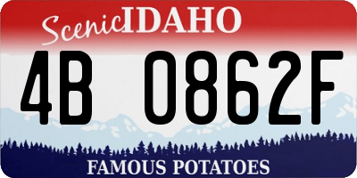 ID license plate 4B0862F