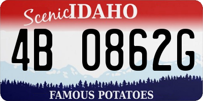 ID license plate 4B0862G