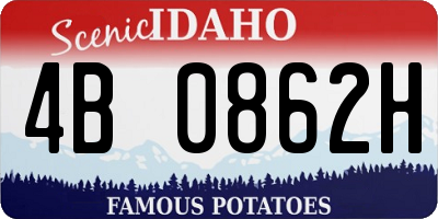 ID license plate 4B0862H