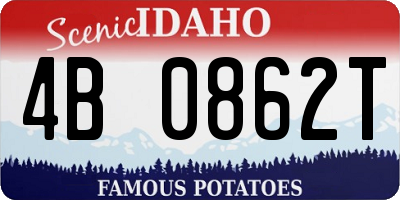 ID license plate 4B0862T
