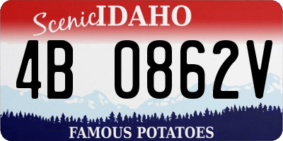 ID license plate 4B0862V
