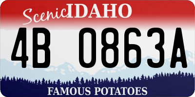 ID license plate 4B0863A