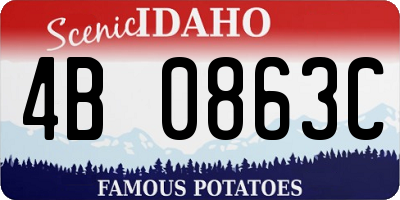 ID license plate 4B0863C