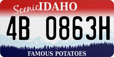 ID license plate 4B0863H
