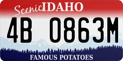ID license plate 4B0863M