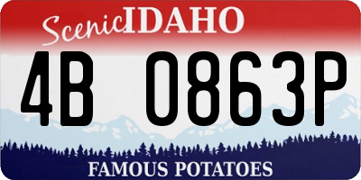 ID license plate 4B0863P