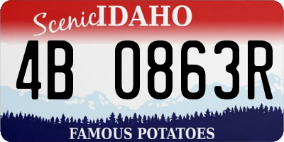 ID license plate 4B0863R
