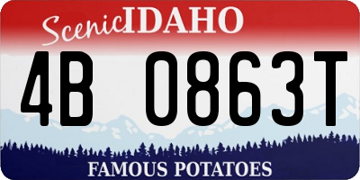 ID license plate 4B0863T