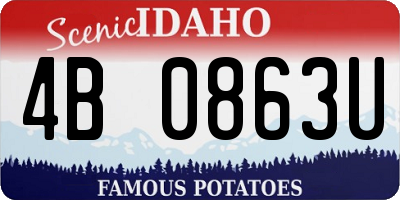 ID license plate 4B0863U