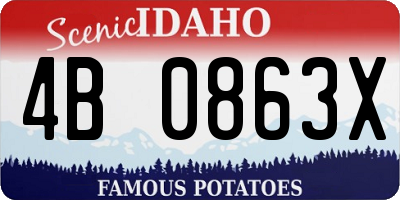 ID license plate 4B0863X