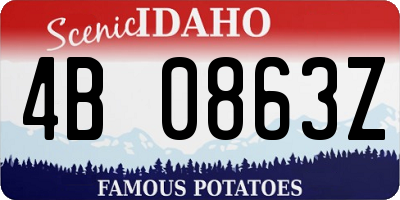 ID license plate 4B0863Z