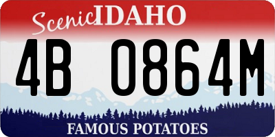 ID license plate 4B0864M