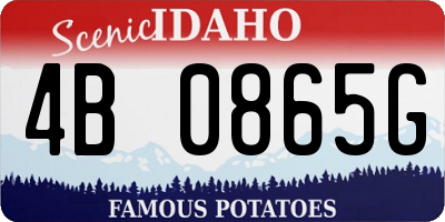 ID license plate 4B0865G