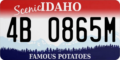 ID license plate 4B0865M
