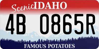 ID license plate 4B0865R