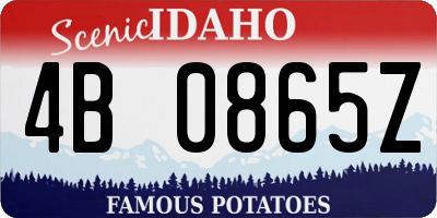 ID license plate 4B0865Z