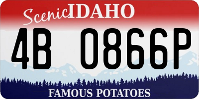 ID license plate 4B0866P